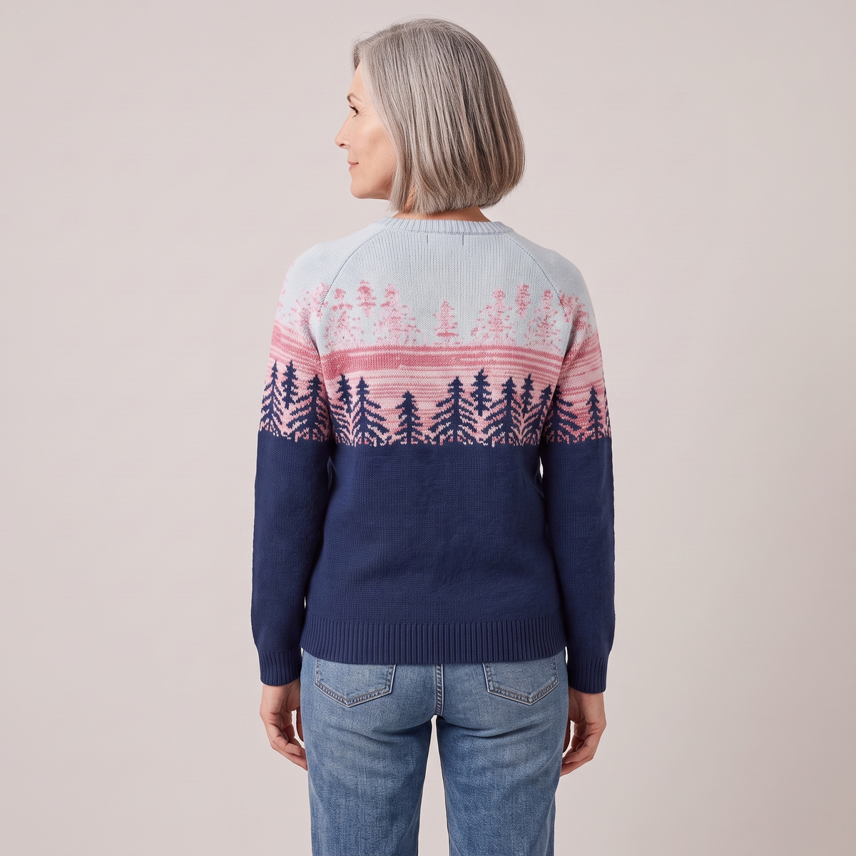 Meredith™ — Fair Isle Forest Sweater