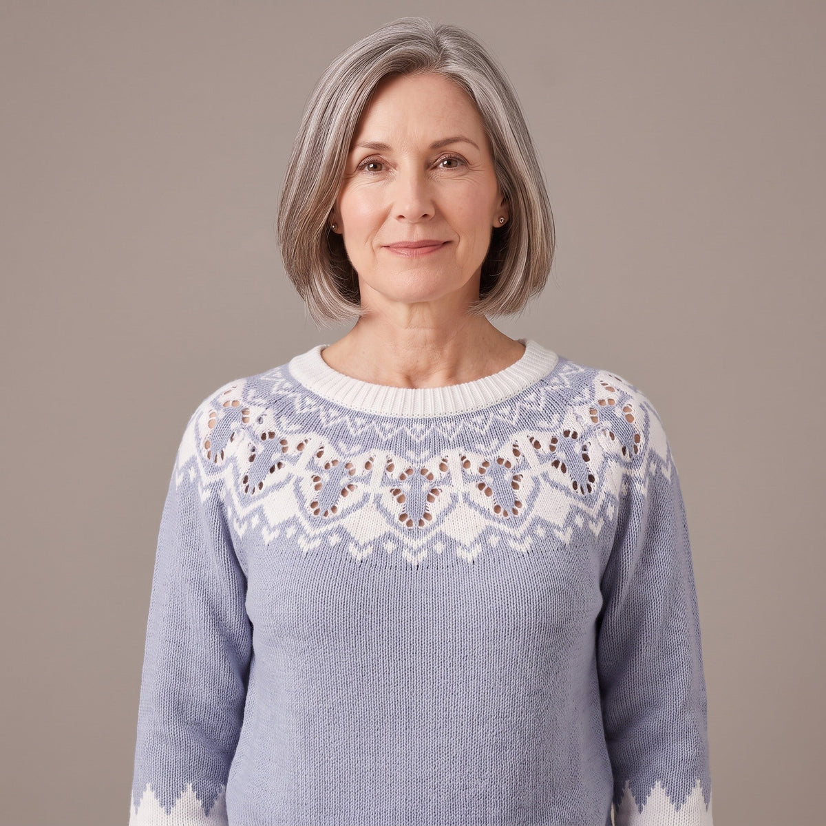 Winifred™ — Fair Isle Yoke Sweater