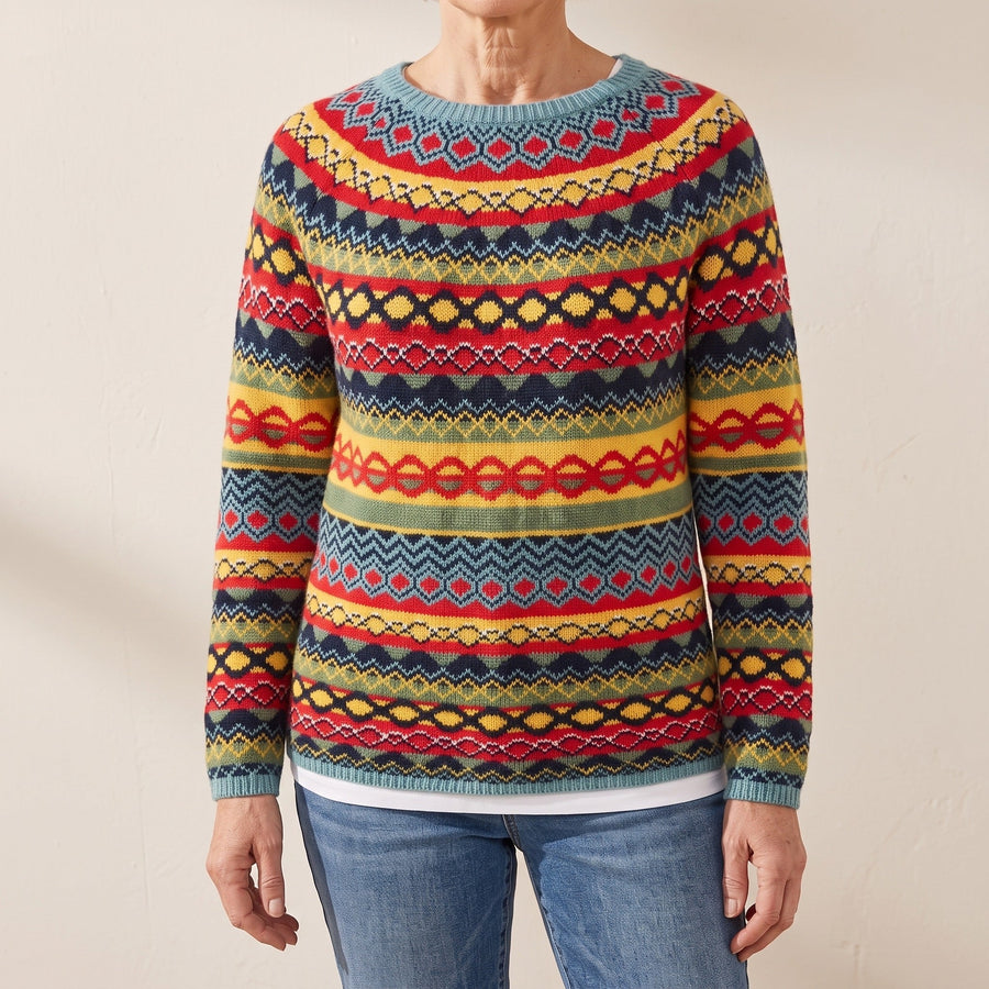 Henrietta™ — Fair Isle Knit Sweater