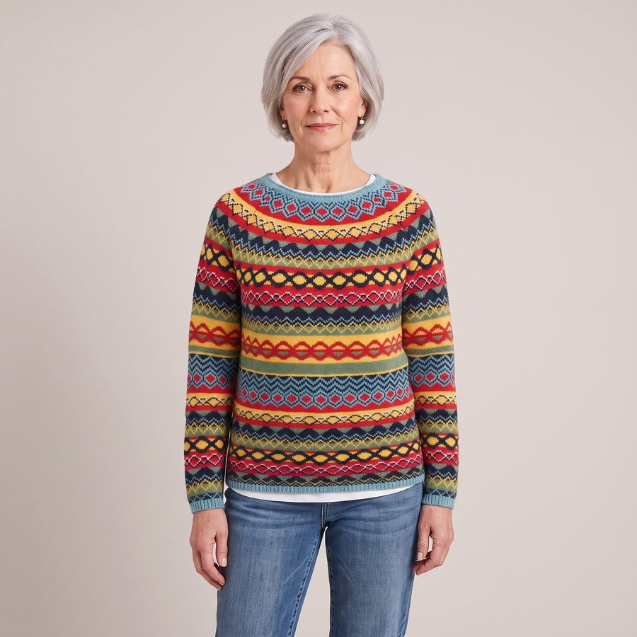 Henrietta™ — Fair Isle Knit Sweater