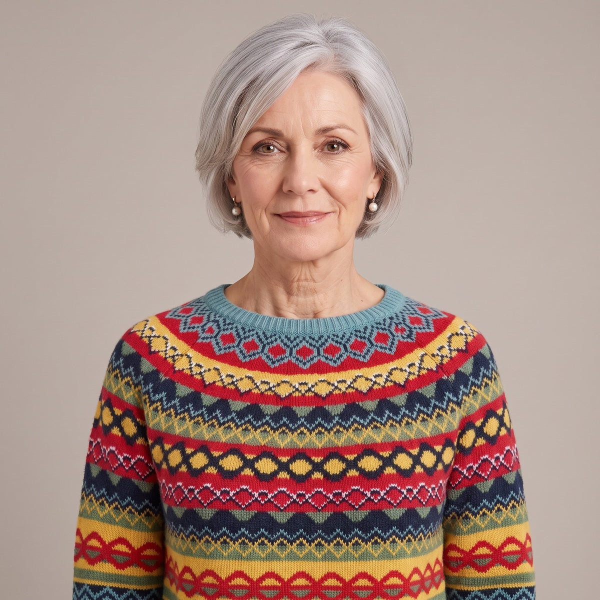 Henrietta™ — Fair Isle Knit Sweater