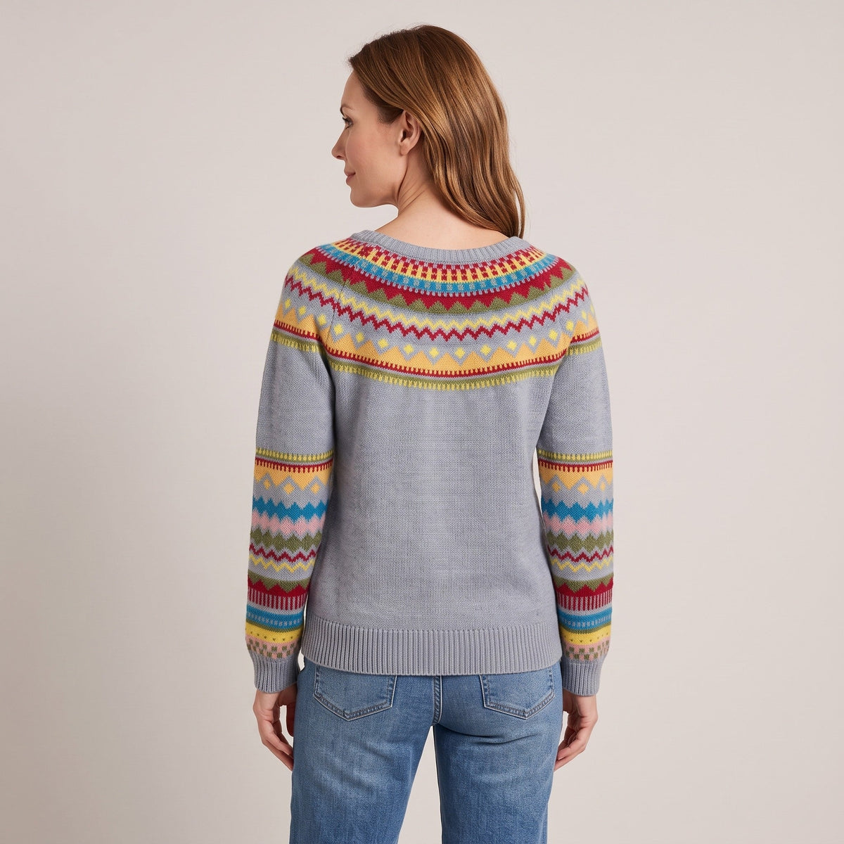 Antonia™ — Fair Isle Yoke Sweater