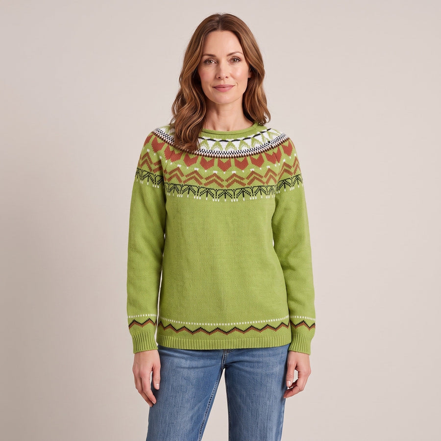 Dorothea™ — Fair Isle Yoke Sweater