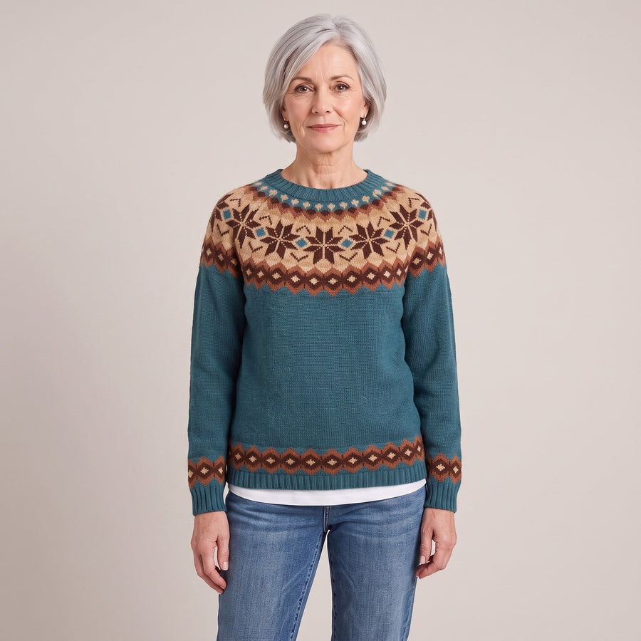 Beverly™ — Nordic Snowflake Sweater