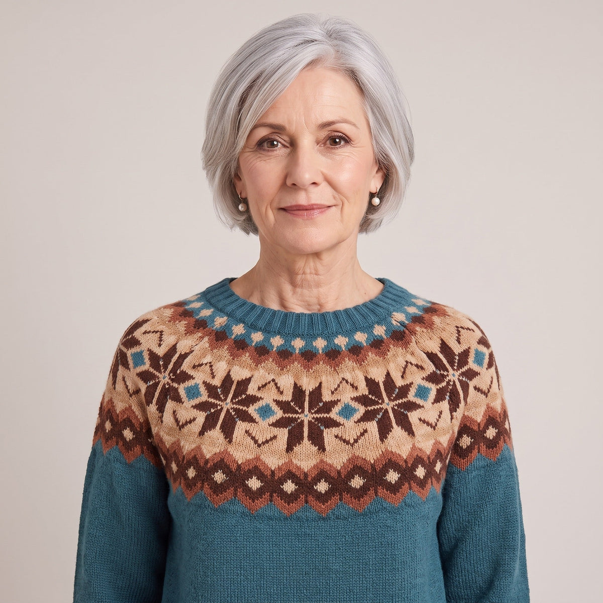 Beverly™ — Nordic Snowflake Sweater