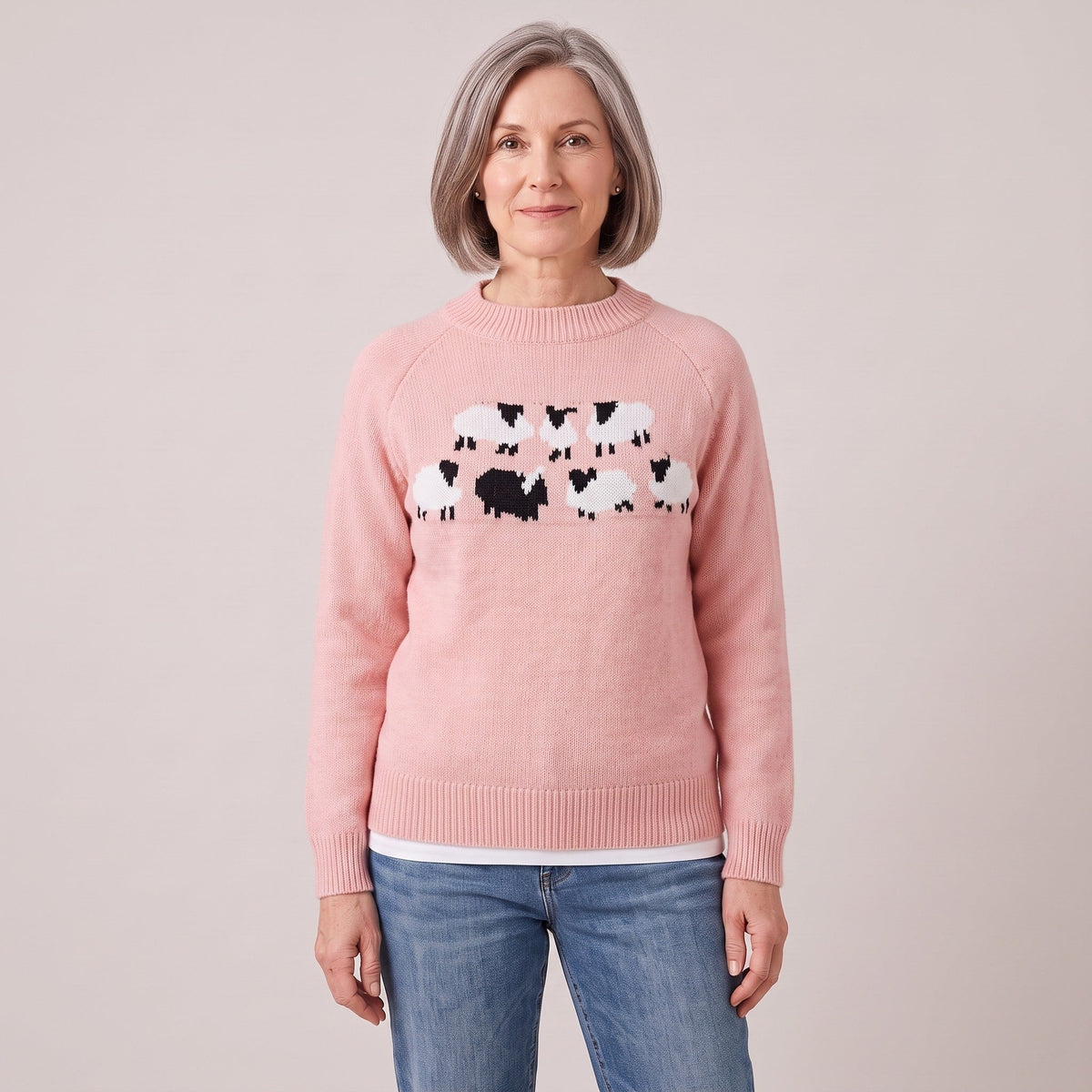 Harriet™ — Sheep Motif Sweater