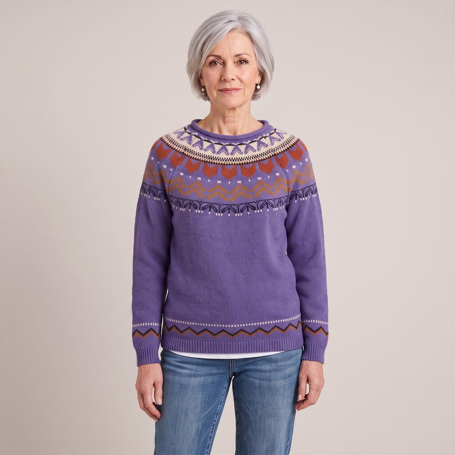 Florence™ — Fair Isle Yoke Sweater