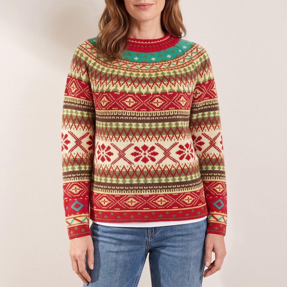 Naomi™ — Nordic Snowflake Sweater