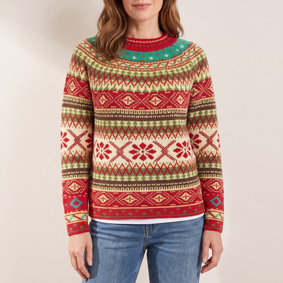 Naomi™ — Nordic Snowflake Sweater