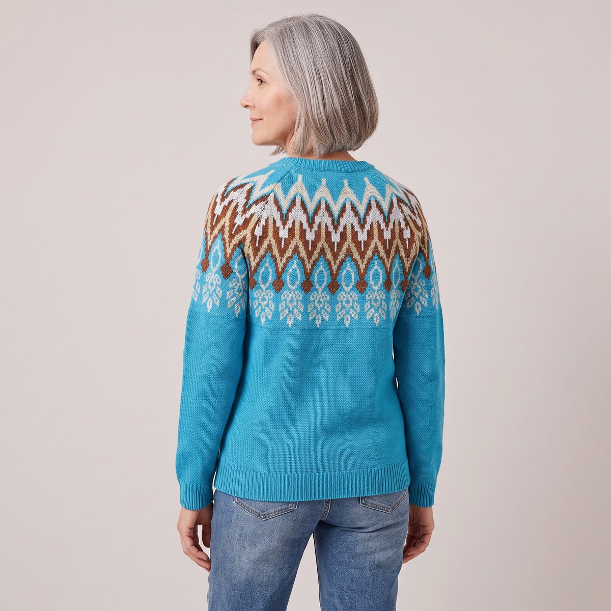 Eloise™ — Fair Isle Yoke Sweater