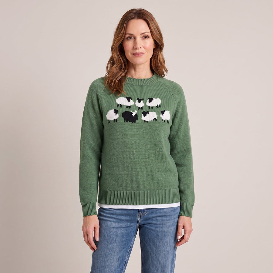 Winona™ — Sheep Motif Sweater