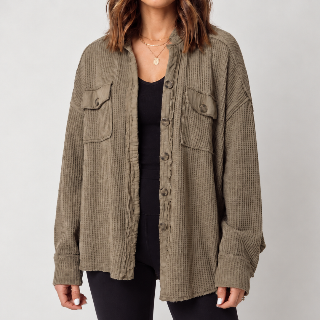 Auvora | Waffle Knit Shacket