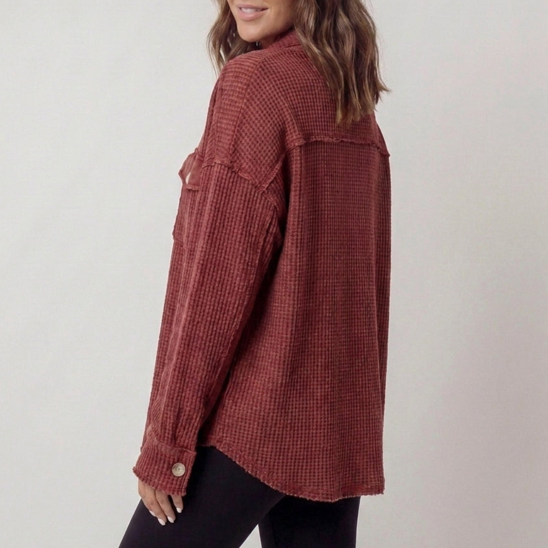 Auvora | Waffle Knit Shacket