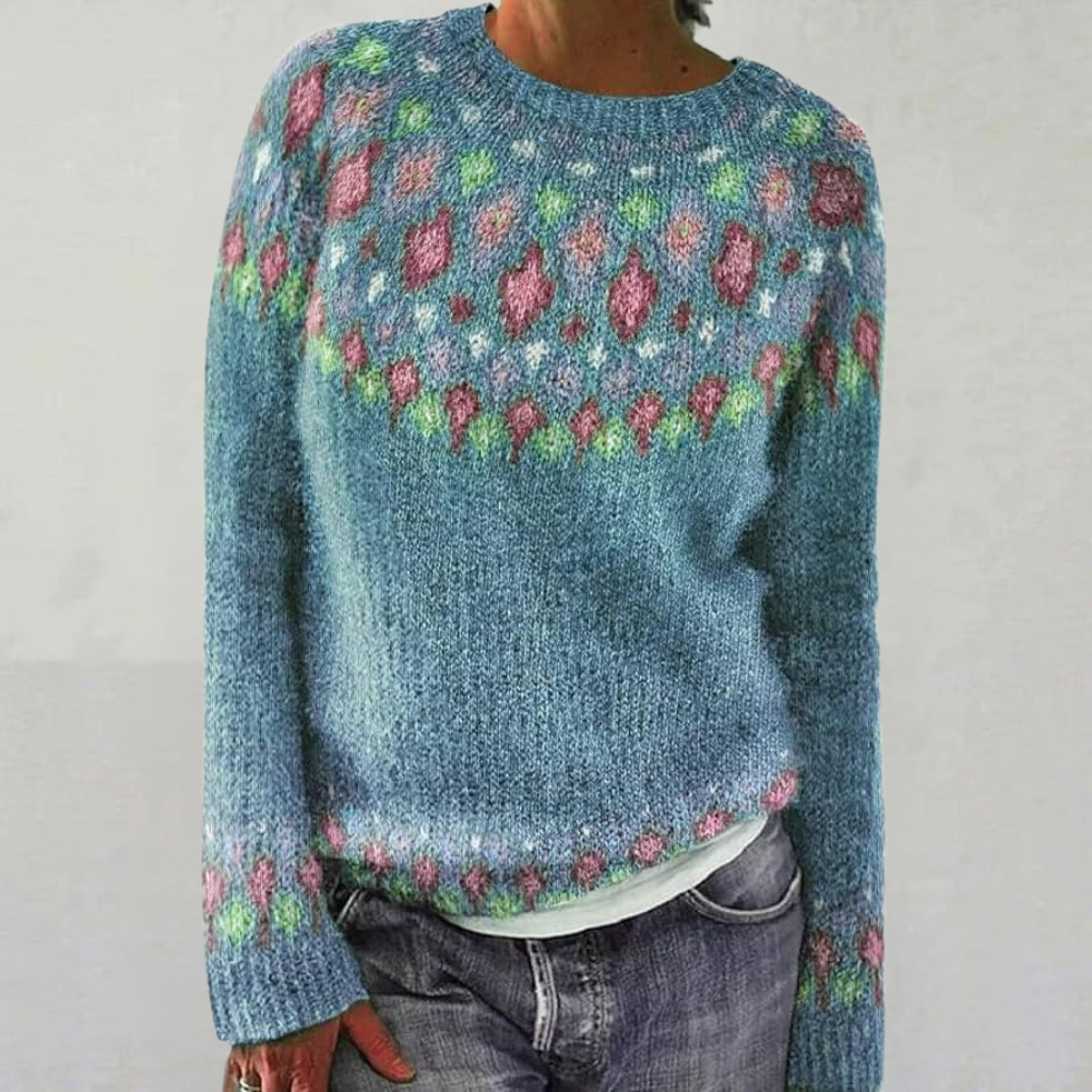 PRIMROSE | Floral Fair Isle Wool Jumper