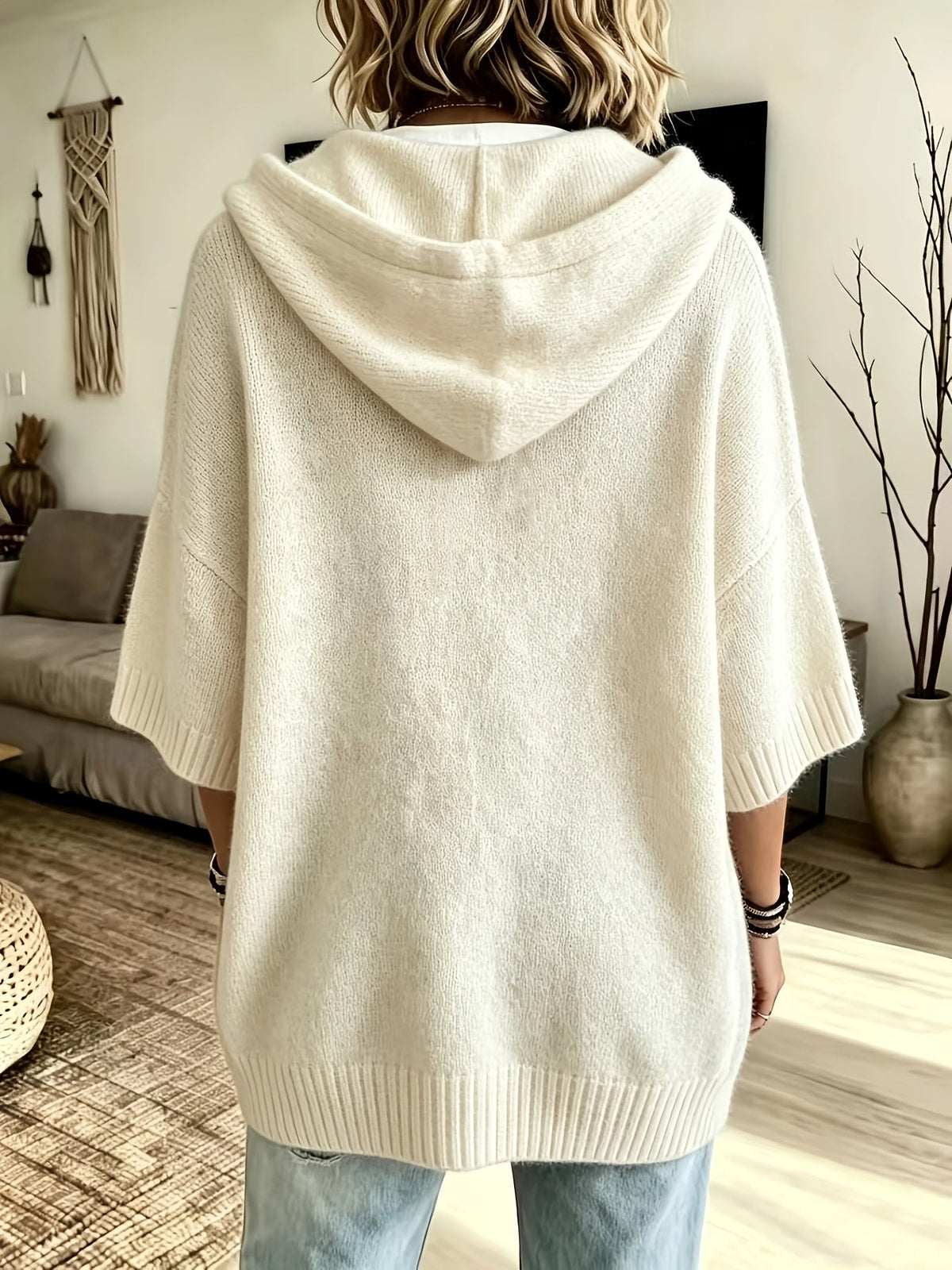 Gilda™ | Puff Sleeve Hooded Sweater
