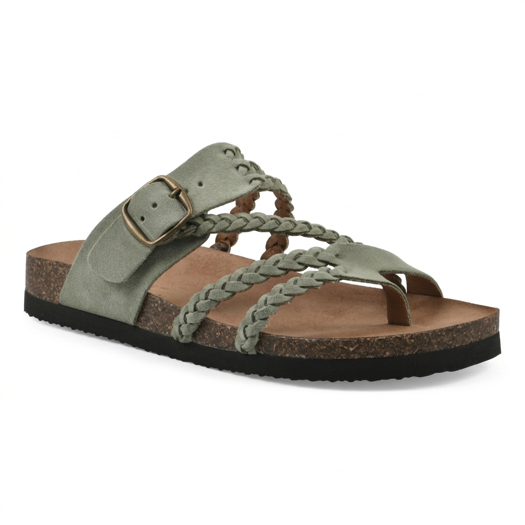 NAYARA™ | Braided Cork Sandals