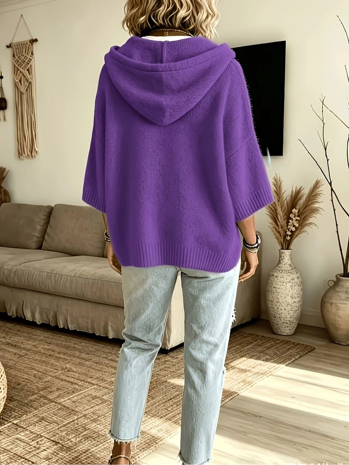 Barbara™ | Batwing Hooded Pullover Sweater