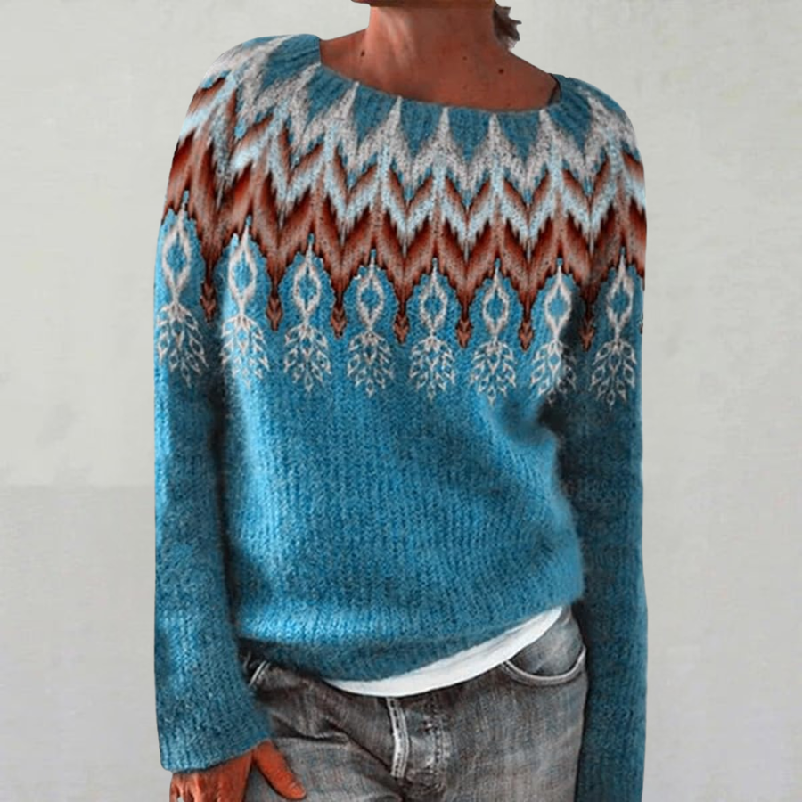 AZURE | Nordic Fair Isle Wool Jumper