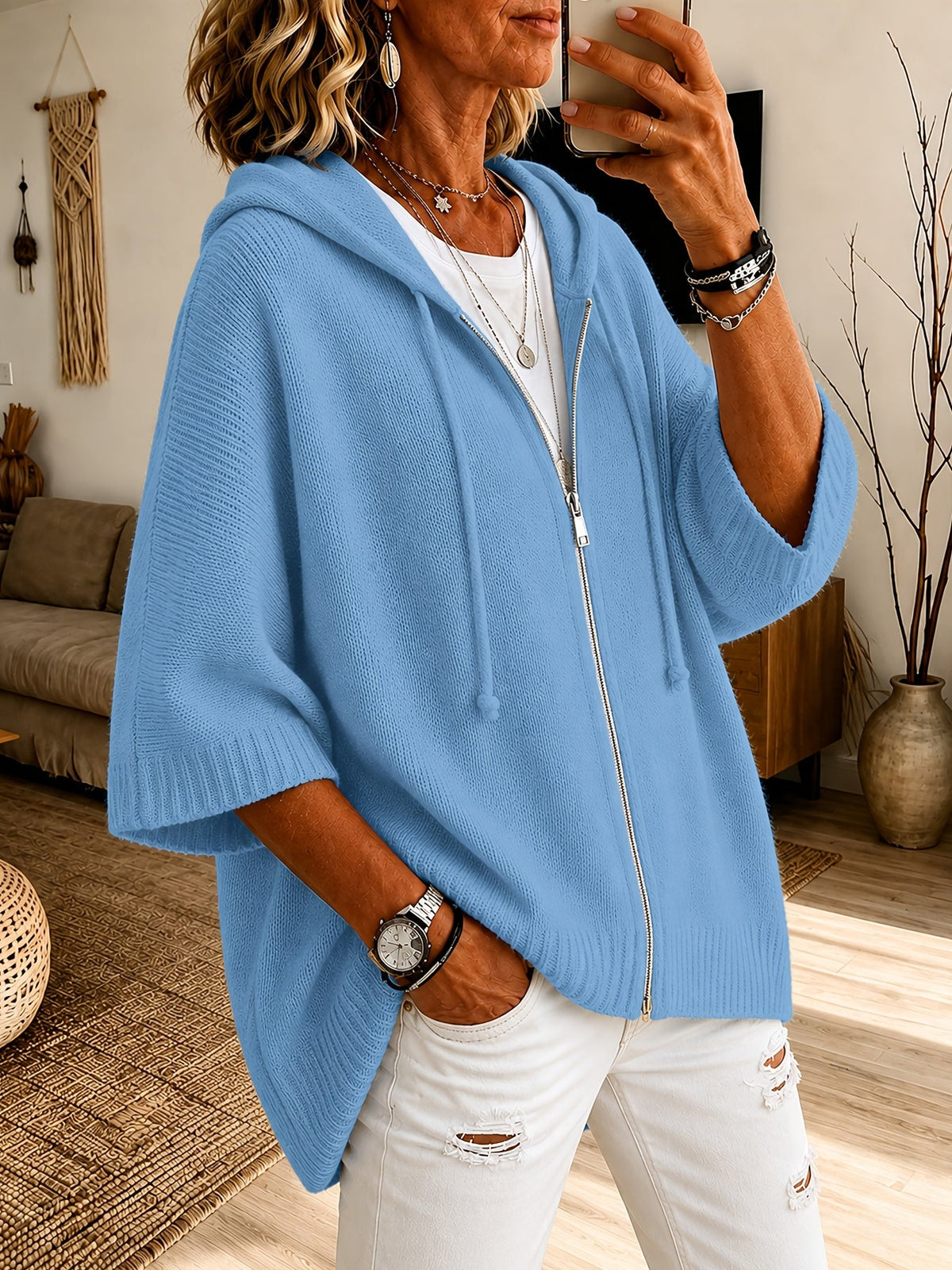 Brielle™ | Women's Hooded Zipper Sweater