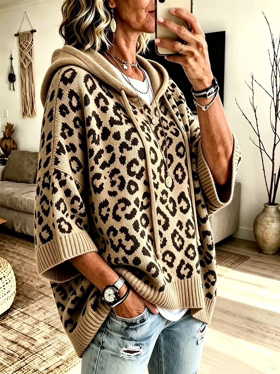 Marietta™ | Leopard Print Hooded Sweater