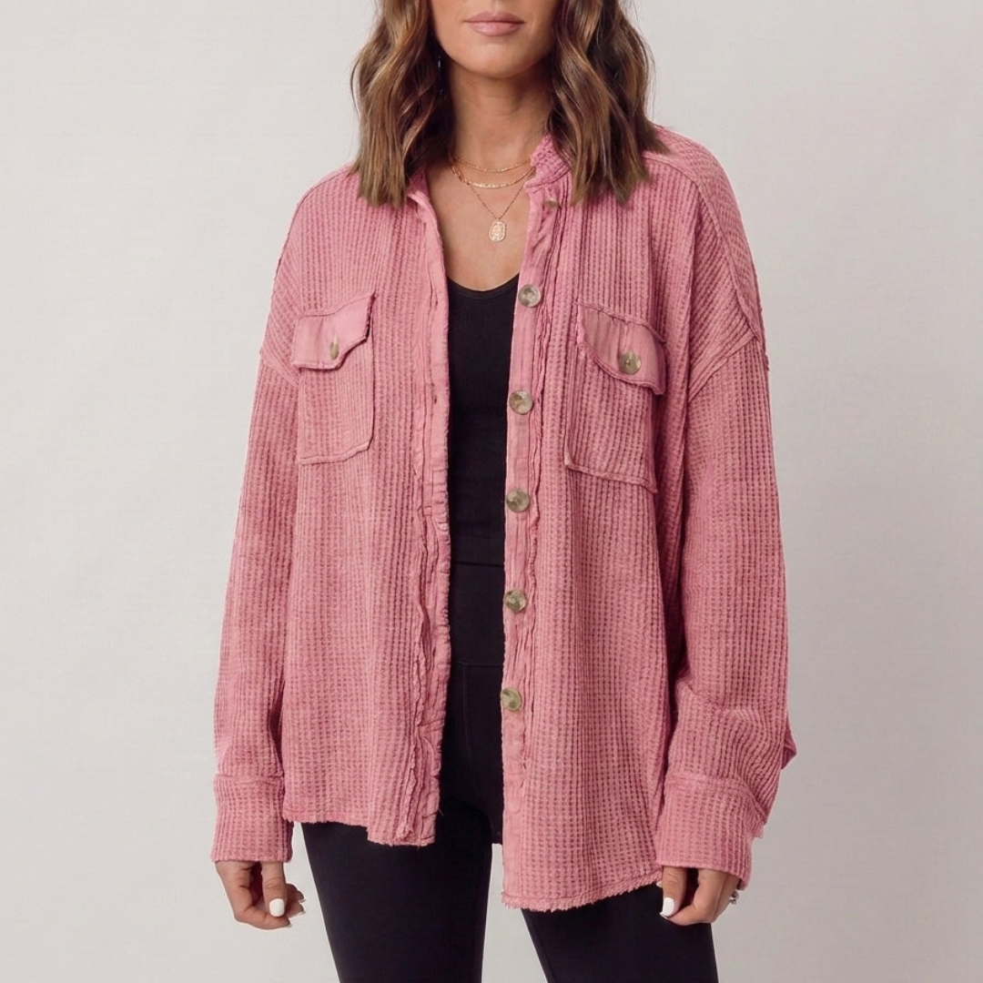 Auvora | Waffle Knit Shacket