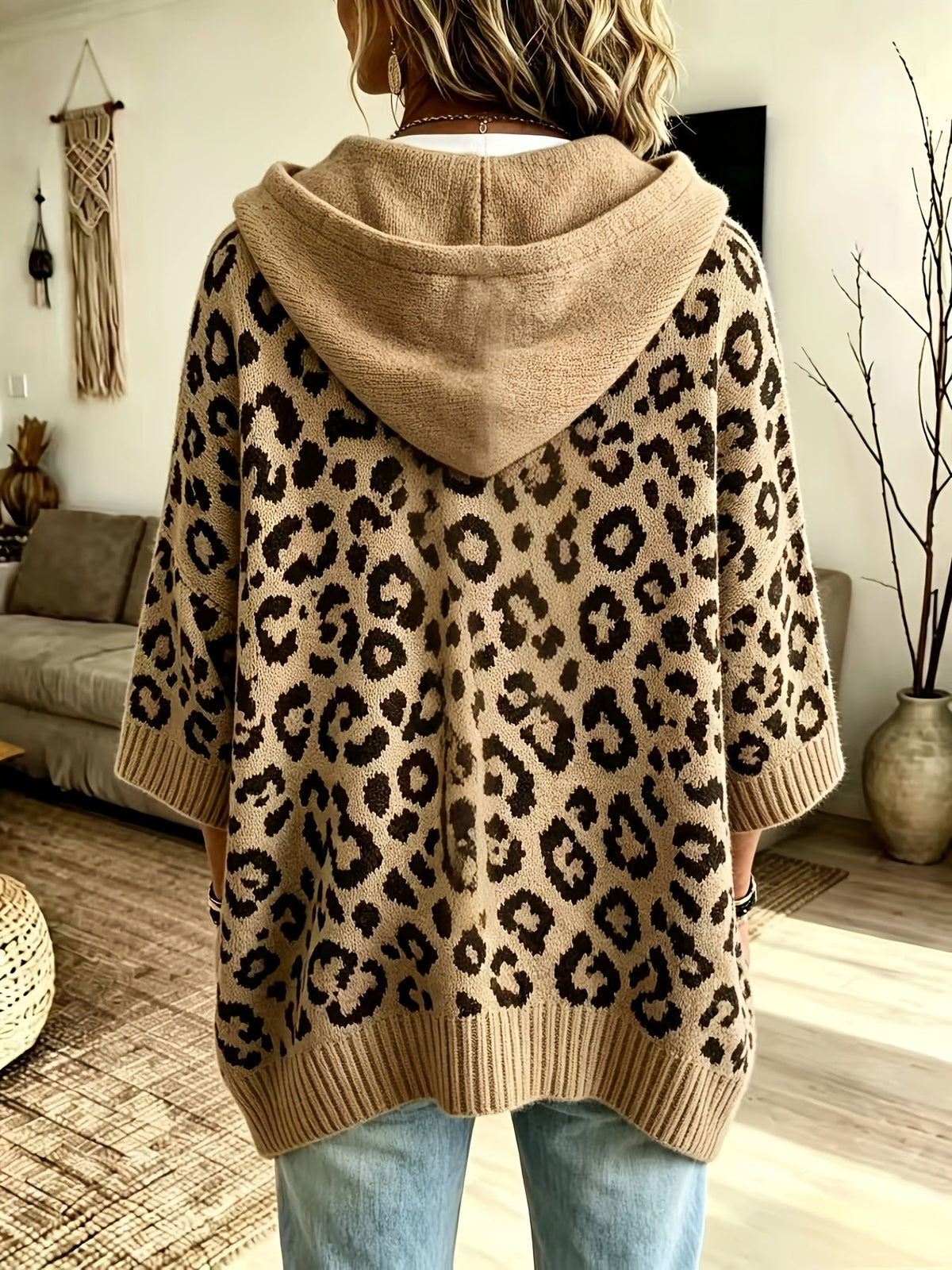 Marietta™ | Leopard Print Hooded Sweater