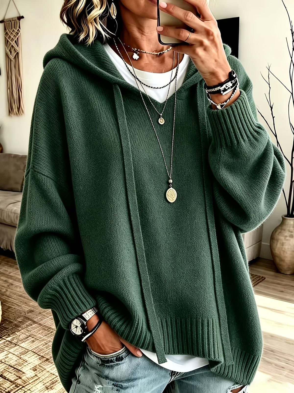 Averelle™ |  Casual Loose Fit Hooded Sweater