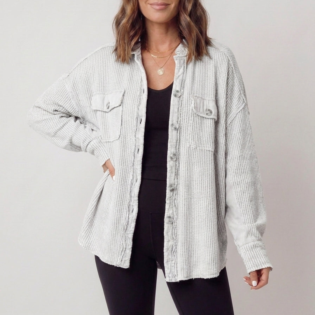 Auvora | Waffle Knit Shacket