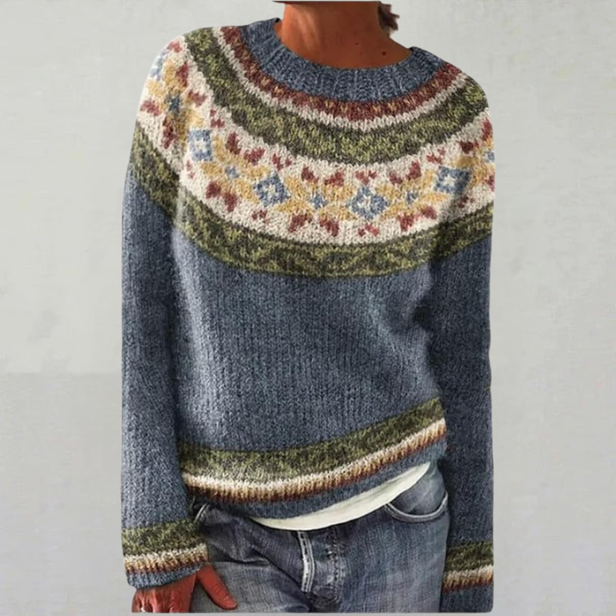 MARGOT | Floral Fair Isle Wool Jumper