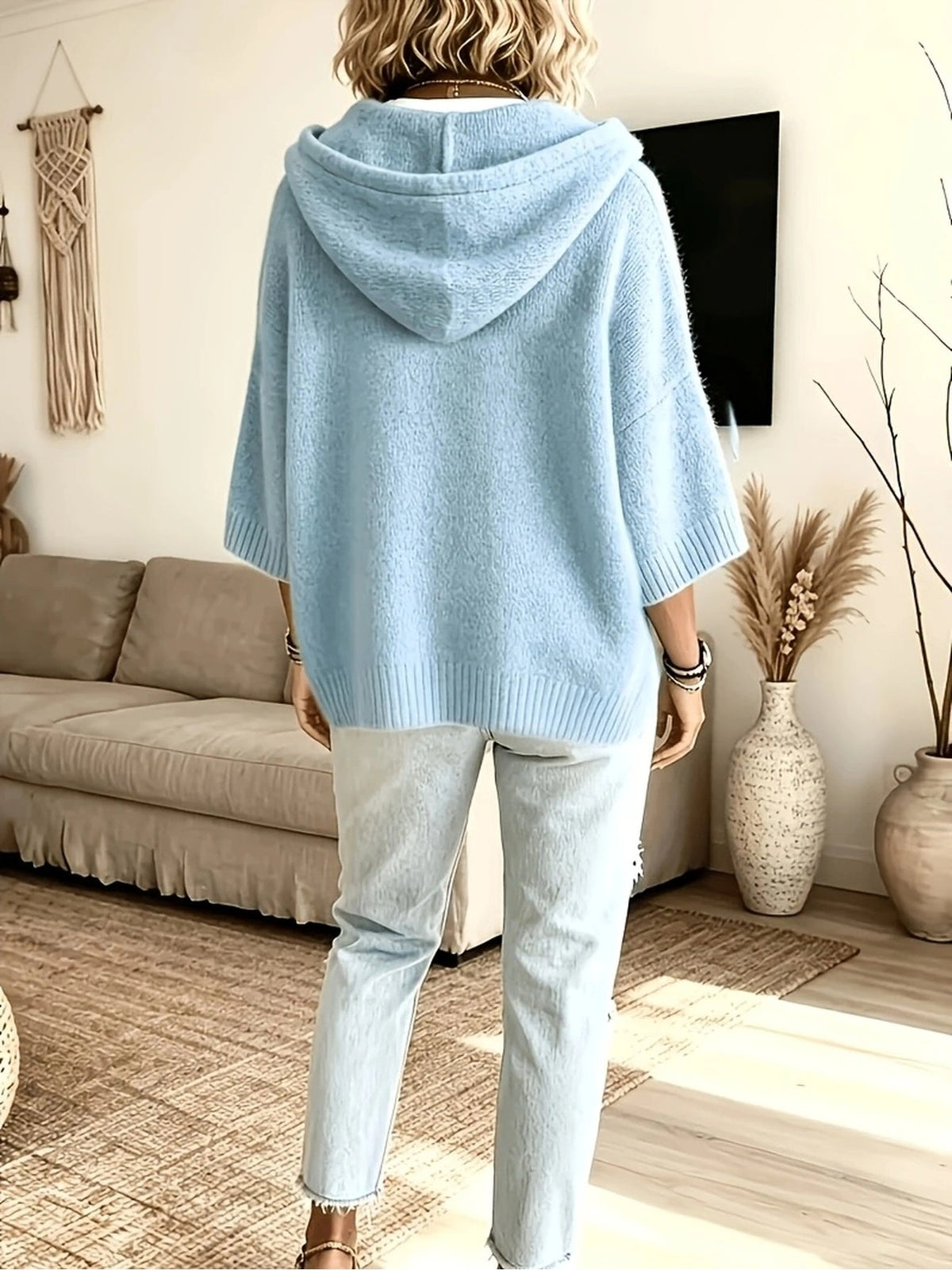 Barbara™ | Batwing Hooded Pullover Sweater