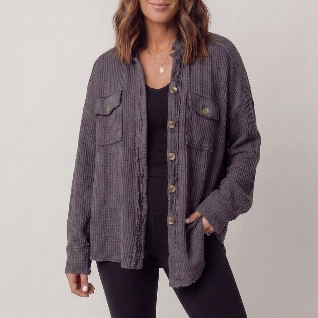 Auvora | Waffle Knit Shacket