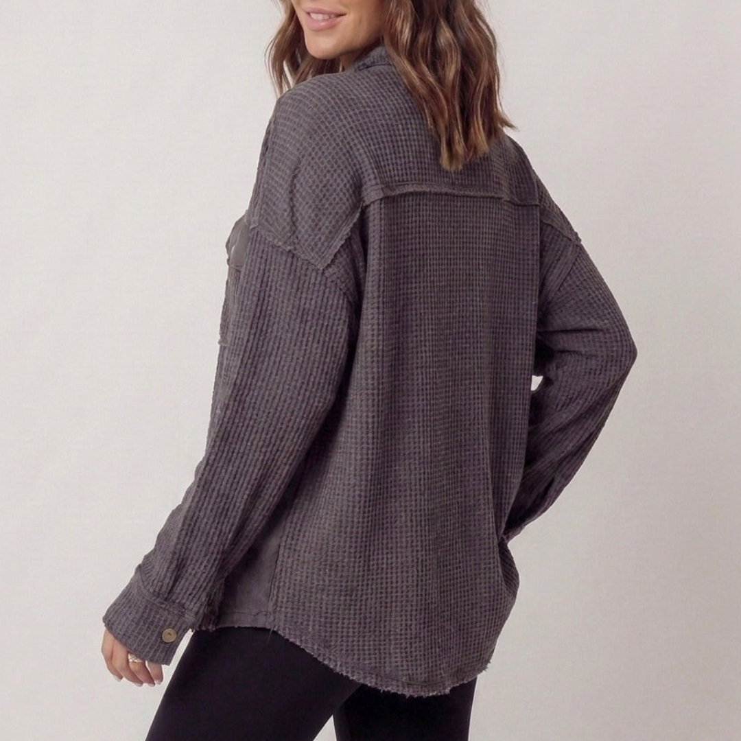 Auvora | Waffle Knit Shacket