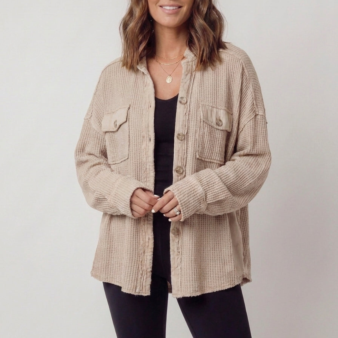 Auvora | Waffle Knit Shacket