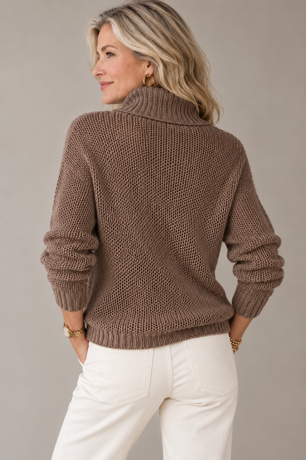 Monica | Half-Zip Knit Sweater Top