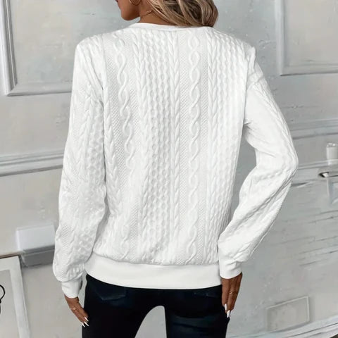 Amalie | Zip-Up Cable Knit Sweater