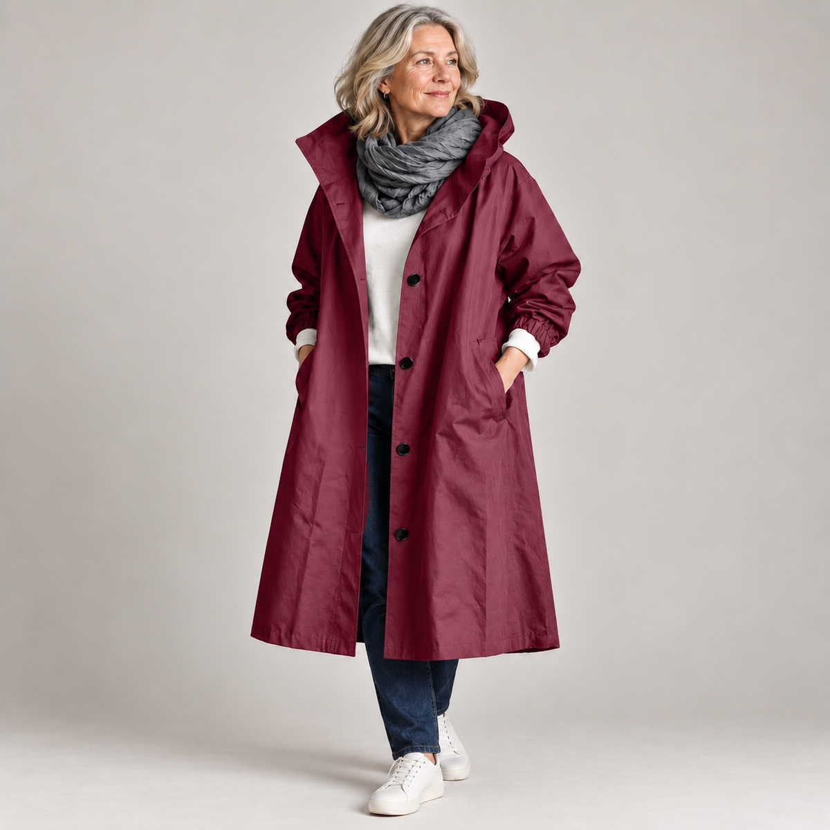 Theodora | Hooded Longline Trench Coat