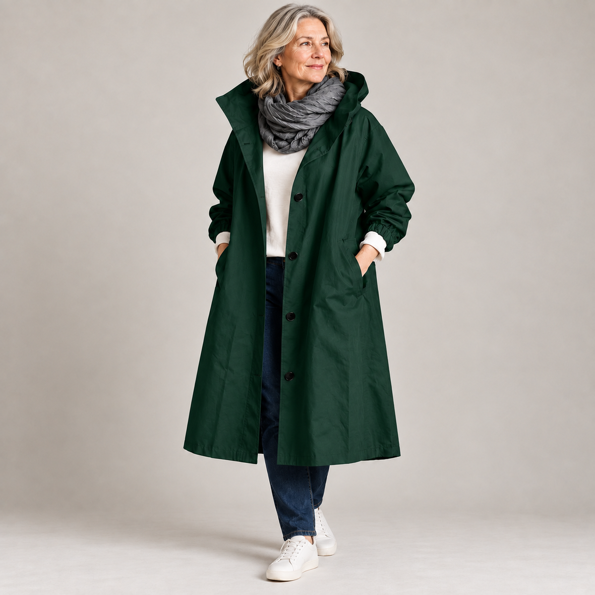 Theodora | Hooded Longline Trench Coat