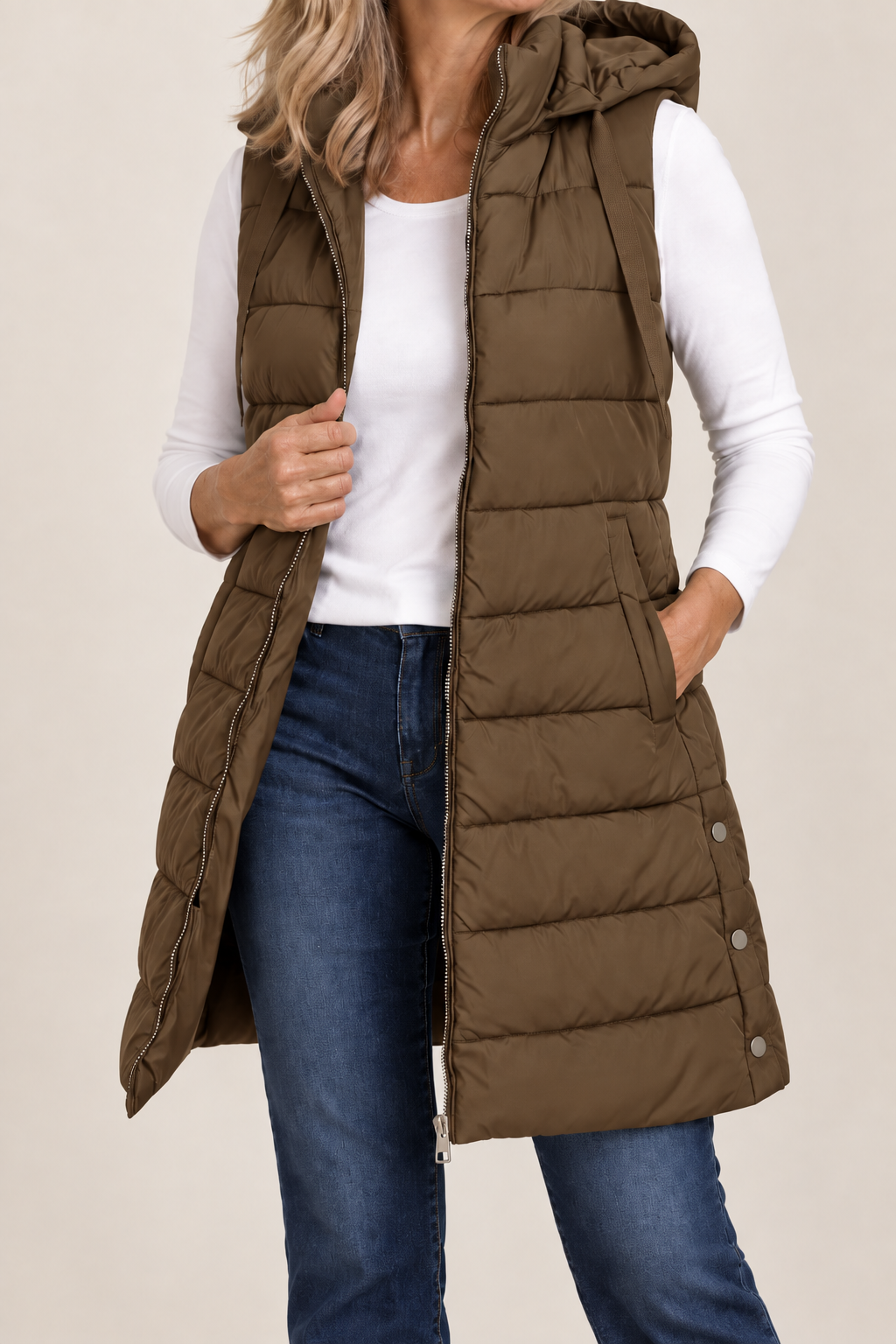 Harper | Zip-Up Puffer Vest
