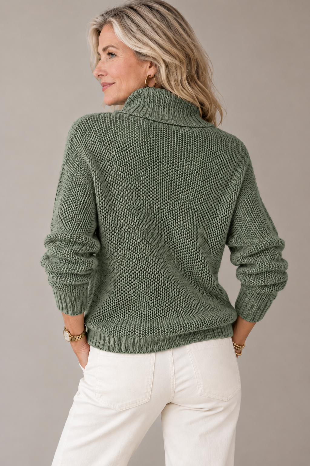 Monica | Half-Zip Knit Sweater Top