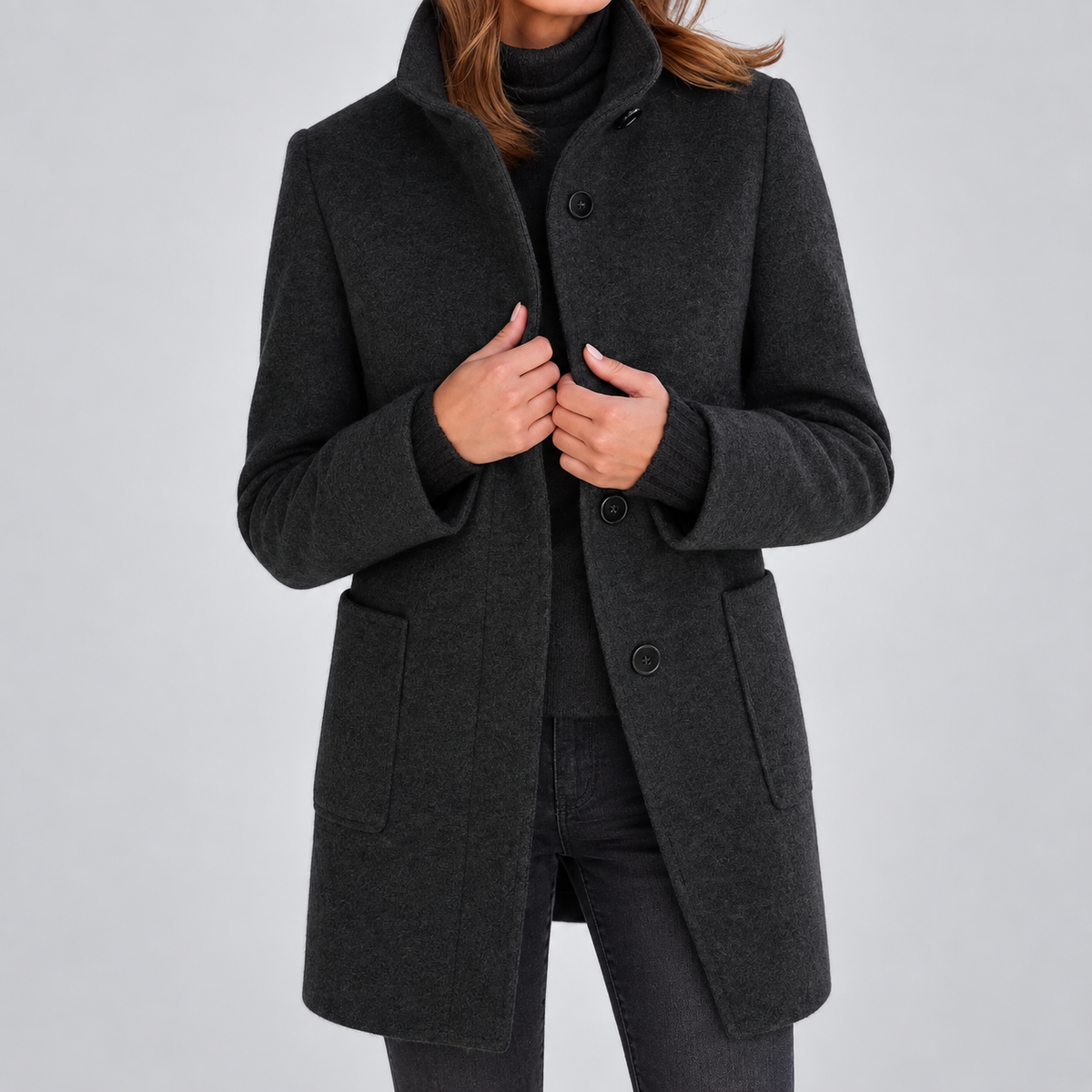 Rachael™ | Women’s Classic Button Front Longline Coat