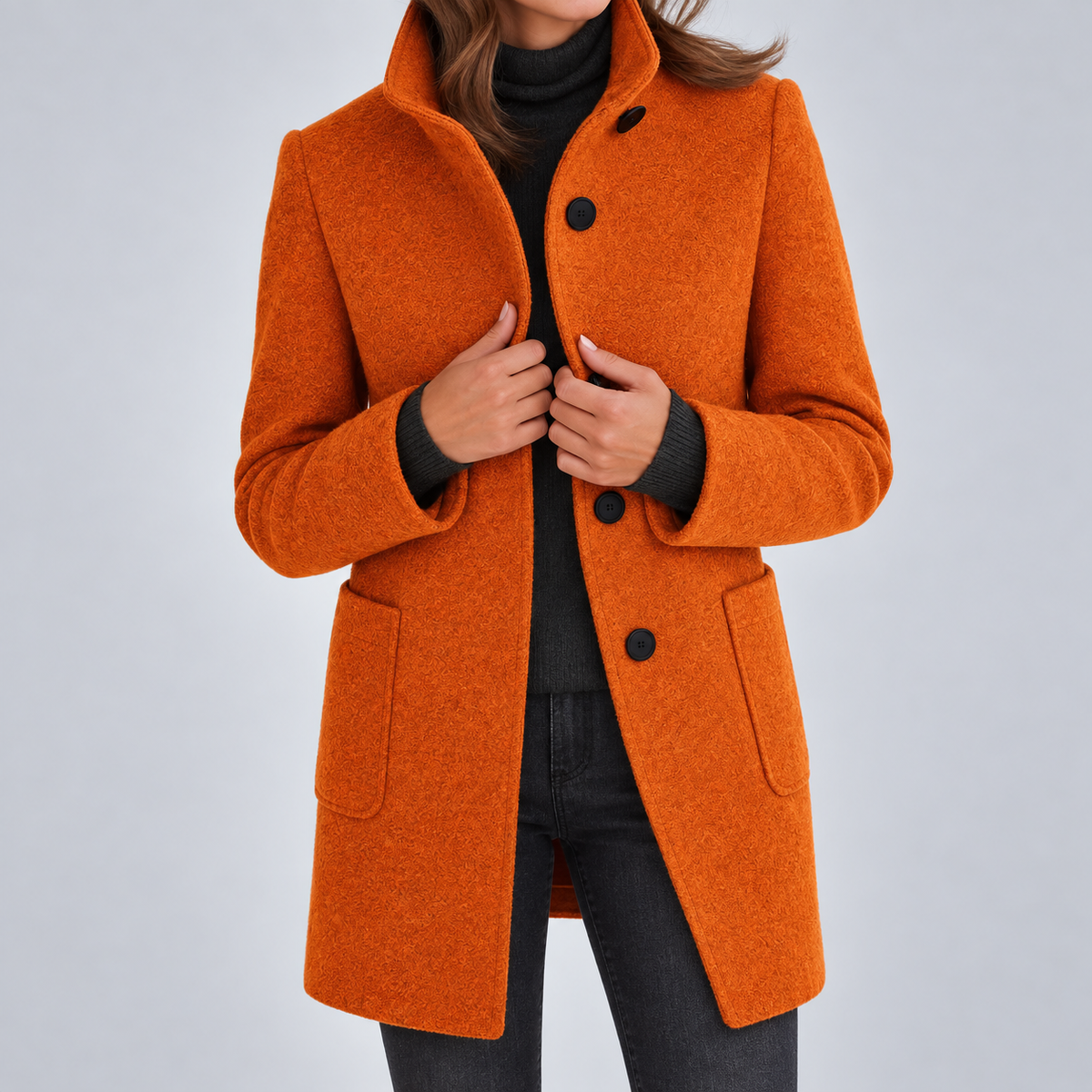 Rachael™ | Women’s Classic Button Front Longline Coat