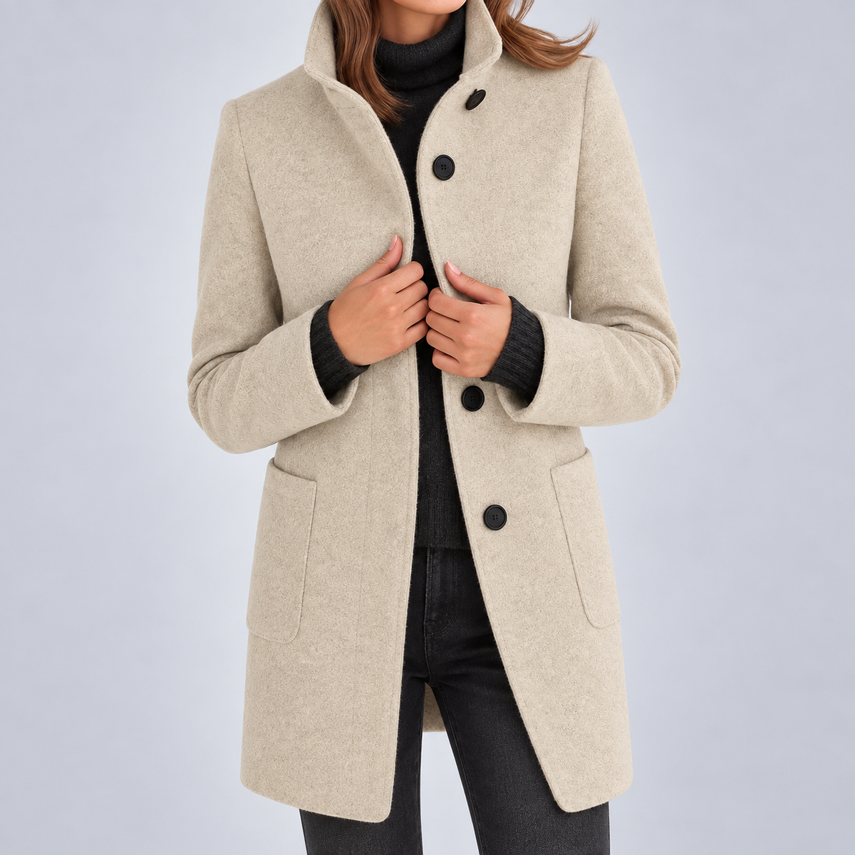 Rachael™ | Women’s Classic Button Front Longline Coat