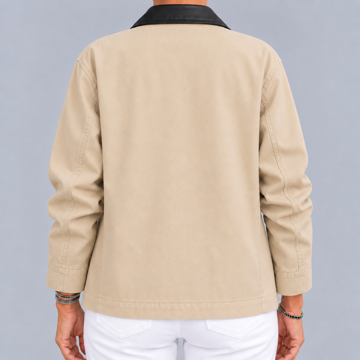 Estelle | Retro Color-Block Zip-Up Jacket
