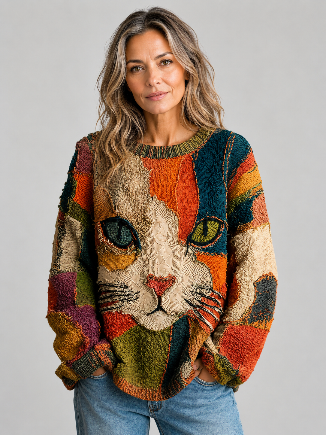 Zaira™ | Artistic Top with Cat