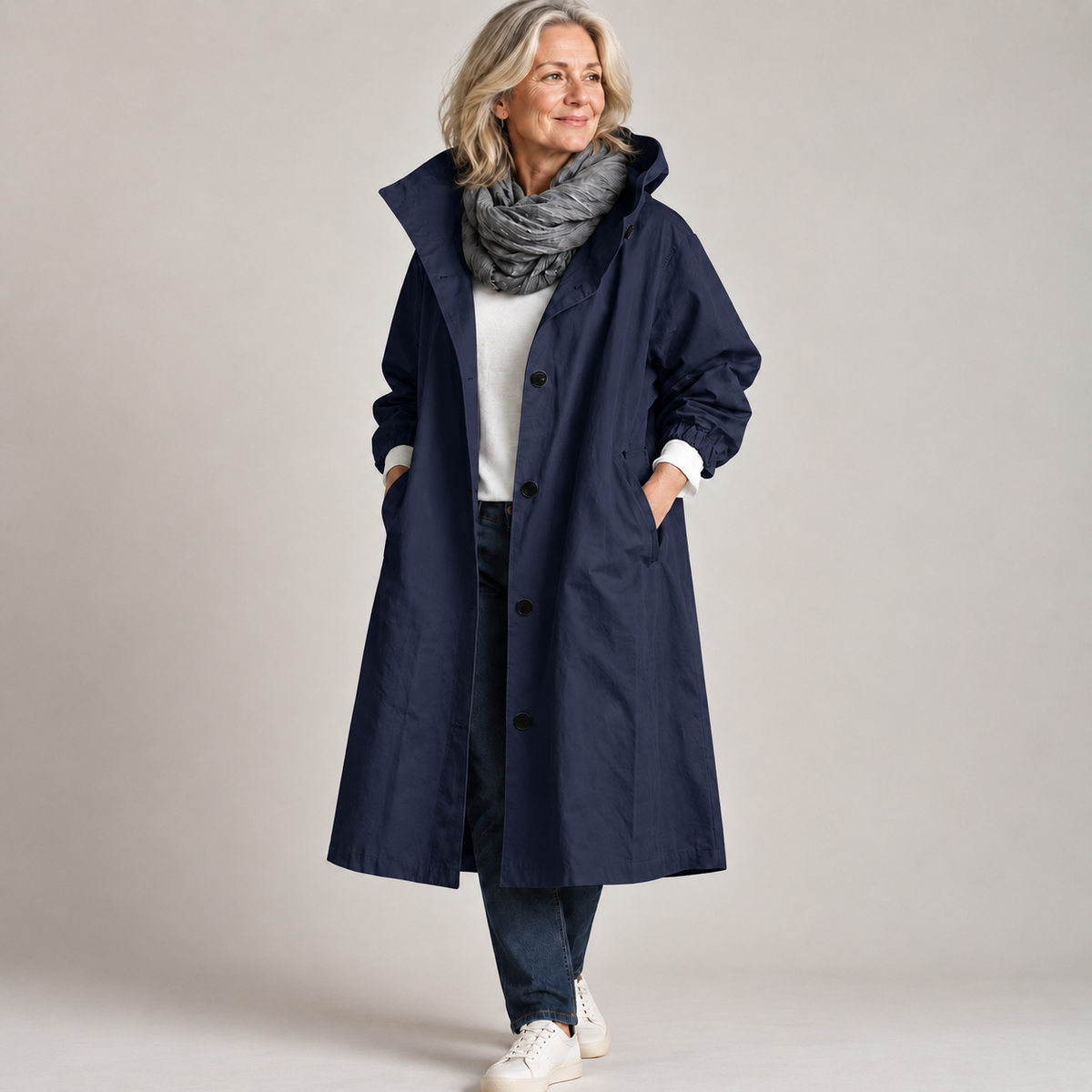 Theodora | Hooded Longline Trench Coat