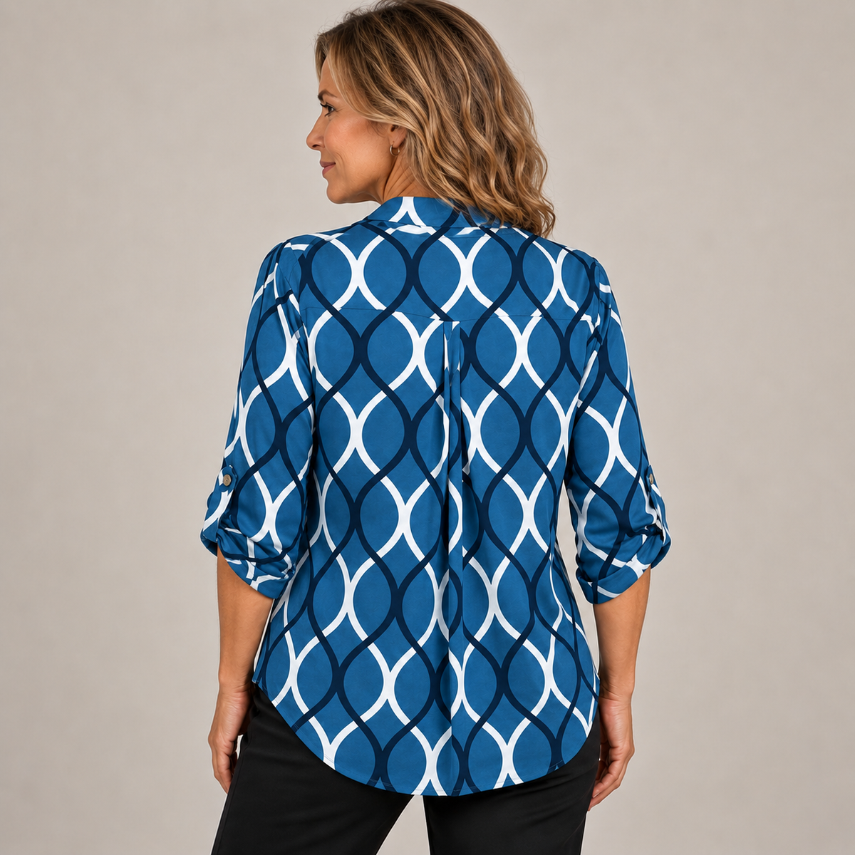 Christabel | Casual Long-Sleeve Patterned Blouse