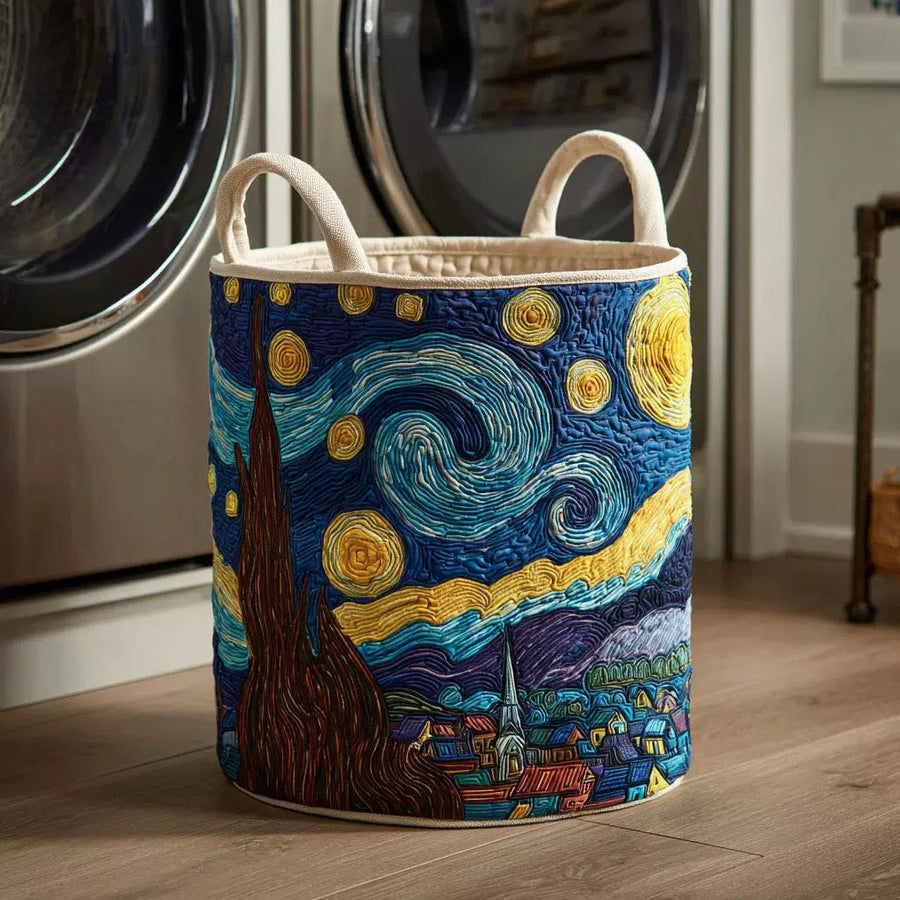 Gilda™ Starry Night Quilted Laundry Basket