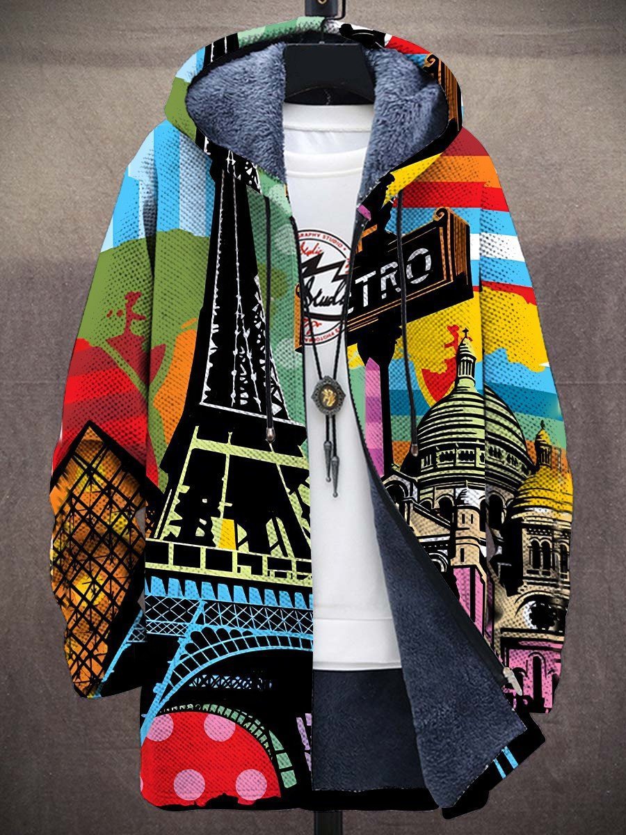 Cheryl | Artistic Hooded Zip Jacket