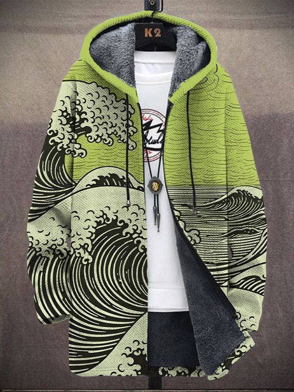 Margot | Artistic-Print Hooded Cardigan