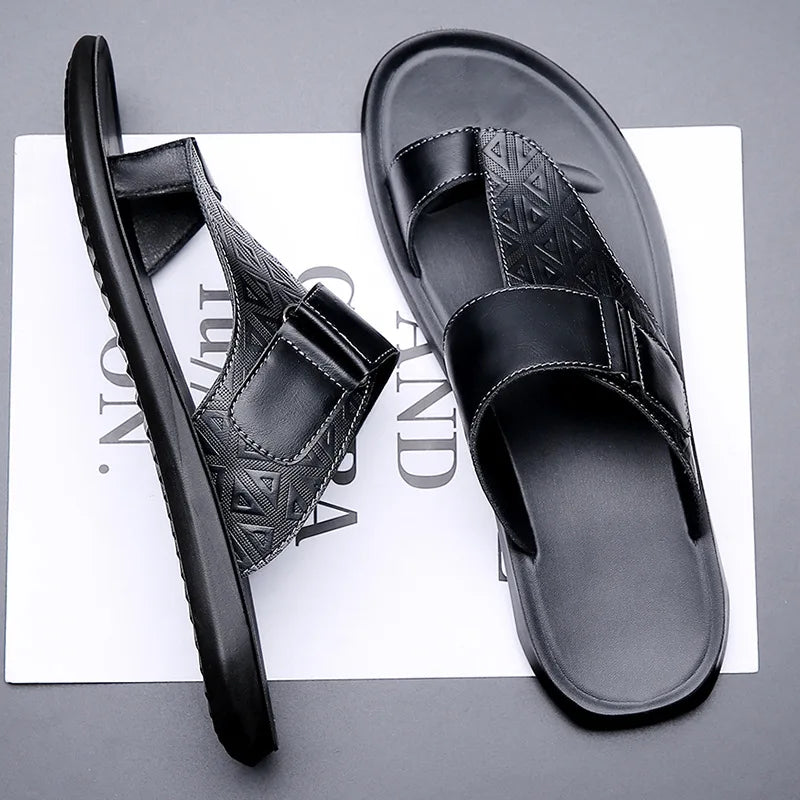 ASTON™ | Leather Toe-Strap Sandals